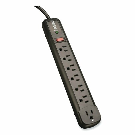 TRIPP LITE Protect It Surge Protector, 7 Outlets, 4 ft. Cord, 1080 Joules, Black TLP74RB